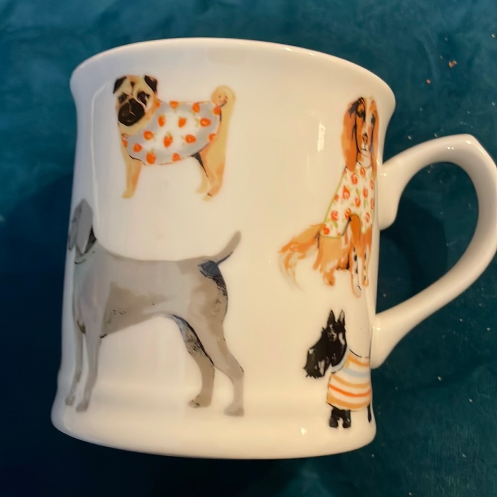 Dogs Mug 15 Oz Fine China Porcelain By Cooksmart England NEW No Tags